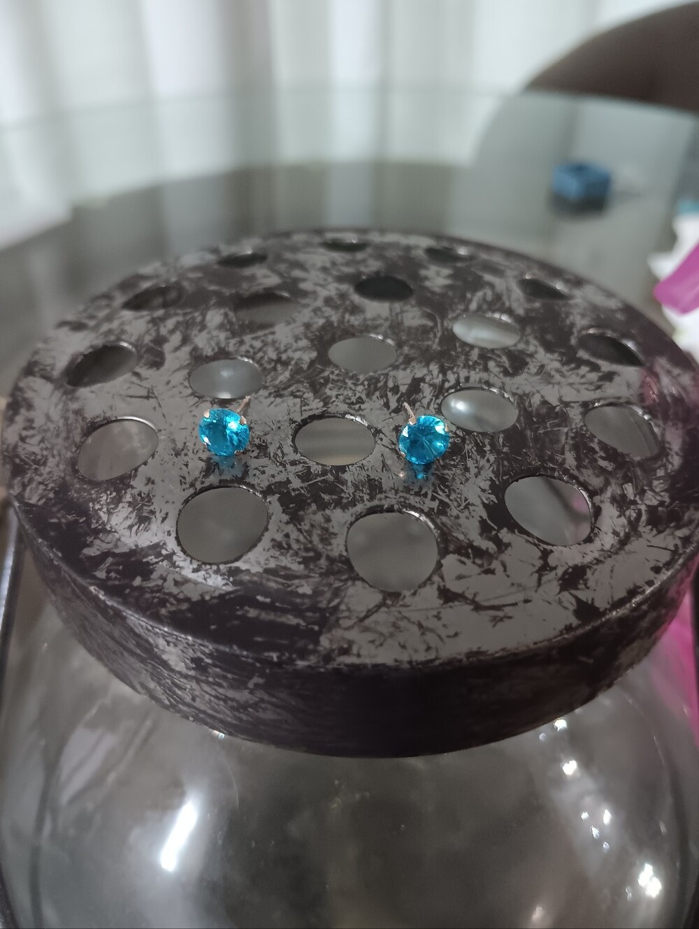 10k Pink And Blue Earings